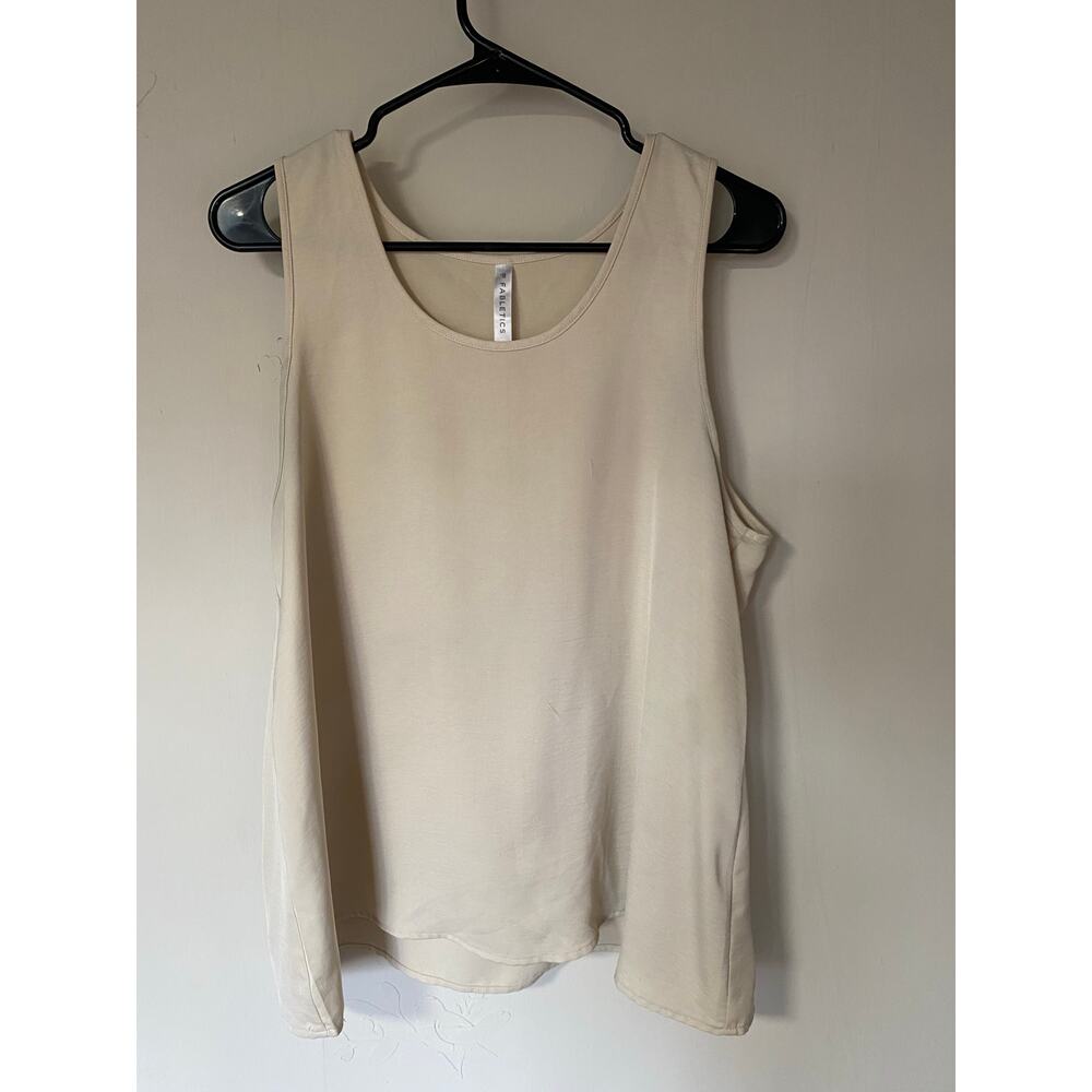 Fabletics Cream Ivory Dressy Relaxed Tank size large